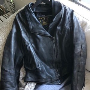 Biker bomber with lace up detail